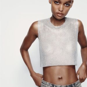 Zara Mesh Top M brand new